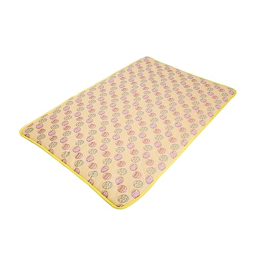 DRESSOOS Haustier kühle Unterlage Spoosie-Pads Hundeunterlage Kühldecke Kühlbox Pad kühlmatte für Haustiere Tier kühlmatte Ruhekissen für Haustiere Hundematten zum Schlafen Stoff Yellow von DRESSOOS