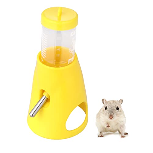 DRESSOOS Haustier-wasserflasche Trinkflasche Für Hamster Hamsterwasser Wasserspender Für Hamster Kleintierversteck Hamster Unterschlupf Wasserspender Für Haustiere Hamsterversteck Yellow von DRESSOOS