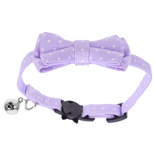 DRESSOOS Haustierbogen Hundebekleidung Für Kleine Hunde Mädchen Verstellbare Hundekrawatten Hundehalsband Hundehalsbänder Für Große Hunde Baumwollhalsband Für Hunde Welpe Baumwolle Lavender von DRESSOOS