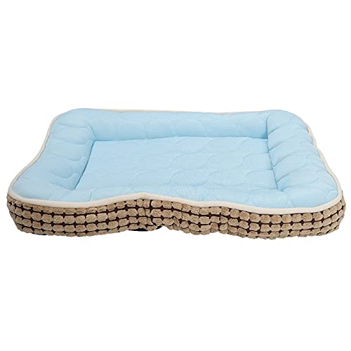 DRESSOOS Haustiermatte Kühlendes Hundebett Hundehütte Zwinger kalt kühlende hundebetten kühlmatten für Haustiere wolldecke Schlafbett für Haustiere Hund kühlmatte Baumwolle Blue von DRESSOOS