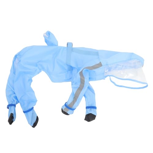 DRESSOOS Hund Regenmantel Reflektierender Hunderegenmantel Atmungsaktiver Hunde Regenmantel Hunderegenmäntel für kleine Hunde Windhund Kleider wimperntusche Regenmantel für Hund Hundeponcho von DRESSOOS