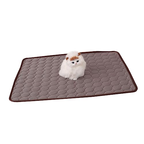 DRESSOOS Hund Sommermatte Hundebett mittel Hundekühlmatte groß kühlende Hundebetten für große Hunde Welpen kühlkissen kühlgelkissen Dog beds Sommer kühlmatte Haustiermatte Coffee von DRESSOOS