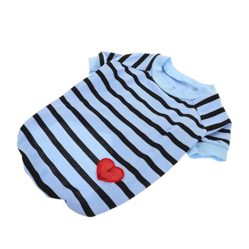 DRESSOOS Hundehemd Teetasse Hundekleidung Hunde-Outfit kleines Hundeoutfit Welpenkleidung Haustierkleidung Haustierbekleidung Dekoratives Haustier-Sweatshirt Welpen-Shirt Baumwolle Blue von DRESSOOS