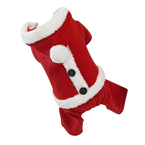 DRESSOOS Hundekleidung weihnachtskleidung weihnachtskleif Weihnachts Klamotten Hunde Mantel Katze Weihnachten Lothes Haustier Santa Tuch Haustierkleidung Winterkleidung für Hunde Vlies von DRESSOOS