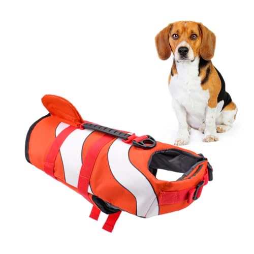 DRESSOOS Hundeschwimmweste Sommer Badeanzug Für Hunde Sicherheitskleidungsweste Größe L Rot Ideal Für Sicheres Schwimmen Und von DRESSOOS