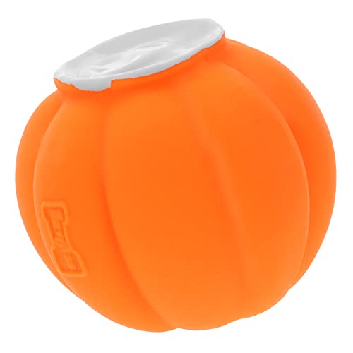 DRESSOOS Hundespielzeugball für Hunde quietschen Welpenspielzeug Hundepuzzle Kauer Interactive Dog Toys interaktiver hundeball schöner Hundeball Kauball für Welpen Emulsion Orange von DRESSOOS