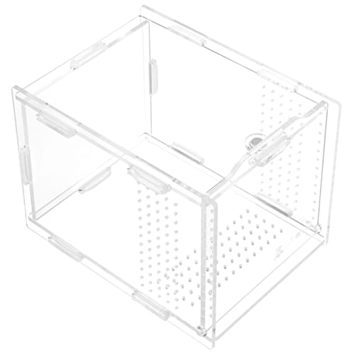 DRESSOOS Kästen zur Haltung von Reptilien Schildkrötensubstrat Terrarienset Gecko Terrarium schildkröte Terrarium Haustierfälle durchsichtige Boxen für Haustierspinnen Acryl Transparent von DRESSOOS