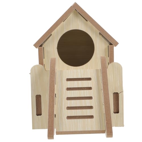 DRESSOOS Kaninchen Spielzeug Aus Holz Hamsterversteck Und Chinchilla Hütte Holzplattform Für Kleintiere Idealer Spielplatz Für Hamster Und Meerschweinchen 3 1 Design von DRESSOOS