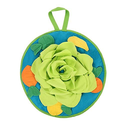 DRESSOOS Kaninchen-schnüffelpad Spielen Hängematte Futtermatte Hamsterkäfige Pellets Fütterungsmatte Schnüffelmatte Slow-Feeder-Puzzle-Spielzeug Welpe Kuscheltiere Spielzeug Heu Samt Green von DRESSOOS