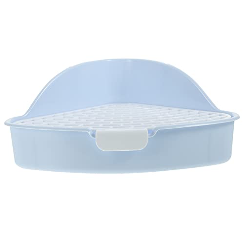 DRESSOOS Kasten Kaninchentoilette Töpfchen für die Haustiertoilette Röhren Igelstreu Häschen Toilette Heu kaninchenklo Hasen klo Kaninchen Töpfchen Trainingsecke für Haustiere Plastik Blue von DRESSOOS