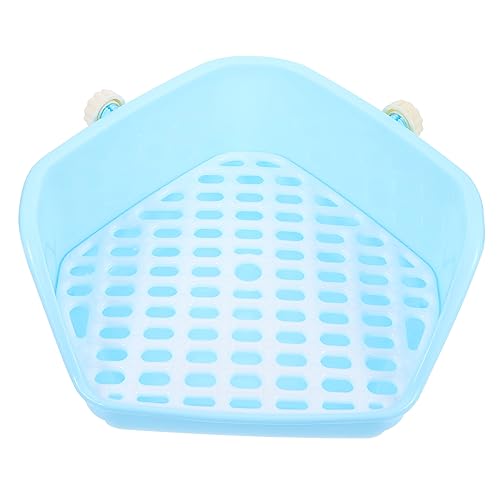 DRESSOOS Kasten Kaninchentoilette Trainingsecke Für Haustiere Wc-pfannenablage Hasen-katzentoilette Hamsterbettwäsche Haustier-toiletten-töpfchen-Trainer Kleintiertoilette Blue Plastik von DRESSOOS