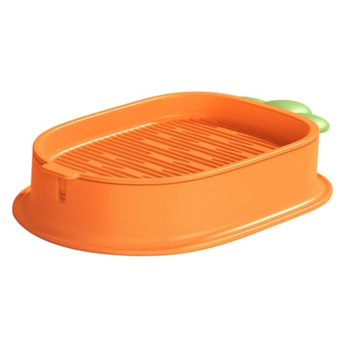 DRESSOOS Kasten Pflanzkasten für Katzengras Katzenpflanzer ohne Erde Katzennapf Katzenminze Pflanzbox Katzen Gras Box Katzenpflanztopf für zu Hause Gärtnerei für Katzengras Plastik Orange von DRESSOOS