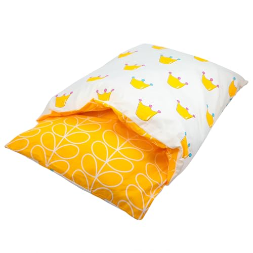 DRESSOOS Katze Schlafsack Plüsch Haustierkühlmatte für Katzen Kamerahalsband für Katzen Wurf cat House katzenhaus Haustierkissen Schlafsack für Haustiere Eingebaute Federbaumwolle Yellow von DRESSOOS