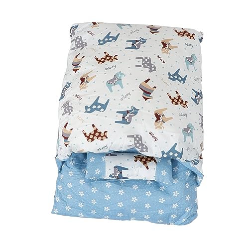 DRESSOOS Katze Schlafsack Waschbares Hundebett Kleines Hundebett Katzenzubehör Käfig Katzenwand Plüsch Haustier Tasche Futterspender Nest Kätzchen Eingebaute Federbaumwolle Blue von DRESSOOS