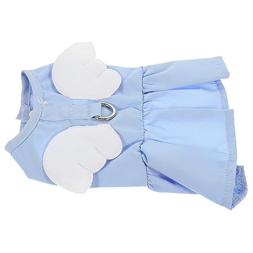 DRESSOOS Katzen-Outfit Hund Welpen-Shirt Dackel Kostü Windeln Dog Clothes seilchen Haustierweste Haustierrock Haustierbekleidung Katzenkleid Welpen Weste Baumwolle Polyester Sky-Blue von DRESSOOS