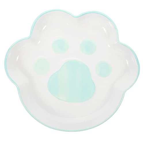 DRESSOOS Katzenklauenschale aus Keramik geneigte Futternäpfe für Katzen Wassermattenspielzeug für Katzen Haustiernapf pet Water Bowl pet Food Container Bodennapf für Katzen Futternapf von DRESSOOS