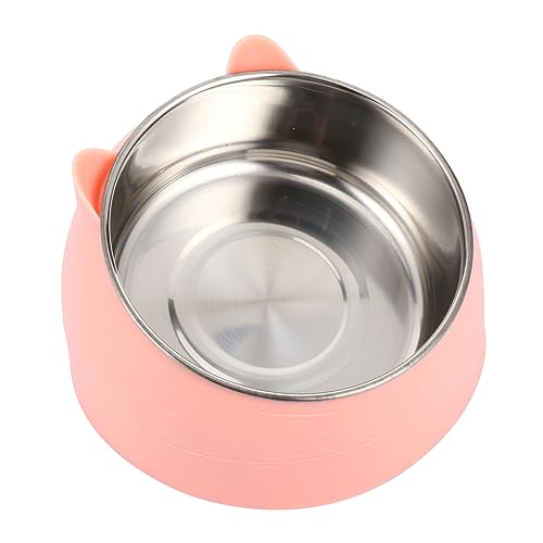 DRESSOOS Katzennapf Aus Edelstahl Hundegeschirr Für Kleine Hunde Futterspender Für Katzen Kleiner Wassernapf Für Hunde Hündchenschüsseln Kleine Hundenäpfe Katzenfutter Rostfreier Stahl Rosa von DRESSOOS