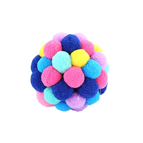 DRESSOOS Katzenspielzeug Glockenbälle 10er Set Größe S Bunte Kunststoffbälle Schnell Rollend Zufällige Farben Ideales Chase Ballspielzeug Für Katzen von DRESSOOS