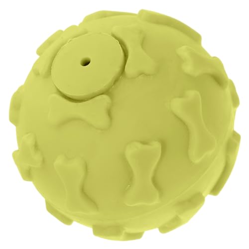 DRESSOOS Kauspielzeug für Hunde Hundekauball Kauball für Hunde Hundekauen hundewelpen Spielzeug Puppy Toys interessantes Hundespielzeug quietschendes molares Spielzeug Gummi Orange von DRESSOOS