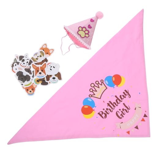 DRESSOOS Hund Geburtstag Party Hut Kreatives Geburtstagszubehör Für Hunde Zufällige Hut Stile Ideal Für Hundepartys Und Feiern Dog Collar & Dog Bib Einem Set von DRESSOOS