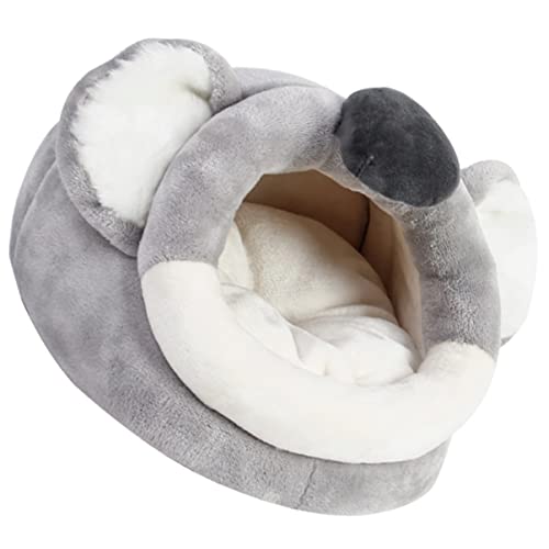 DRESSOOS Kuschelhöhle Für Meerschweinchen Und Kleine Haustiere Warmes Weiches Und Dickes Bett Im Koala Design Ideal Für Hamster Chinchillas Und Andere Nager Größe von DRESSOOS