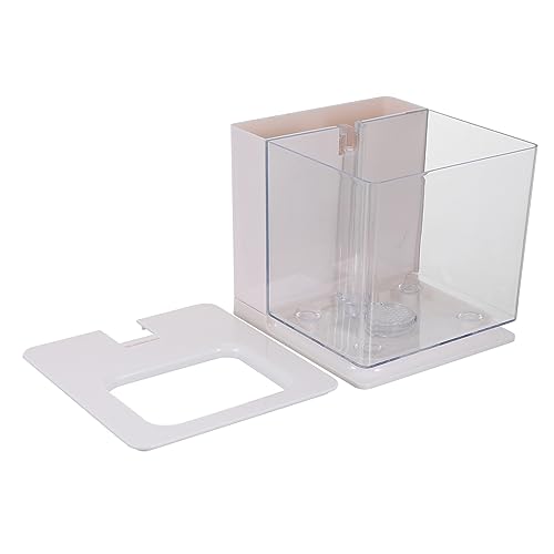 DRESSOOS Mini-Aquarium Automatische Aquarien Behälter Zum Ausbrüten Von Braten Kleines Aquarium Kleine Aquarien Brut Brut Tank Selbstreinigendes Aquarium Büro Weiß Acryl Betta-Panzer von DRESSOOS