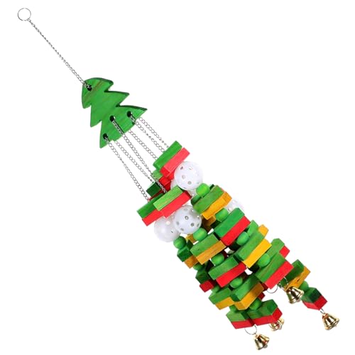 DRESSOOS Papagei Kauspielzeug knete Spielzeug knetspielzeug Vogelbiss Spielzeug Weihnachtsbaum-Vogel-Spielzeug Spielzeuge Weihnachtsspielzeug Haustierspielzeug Papageienspielzeug aufhängen von DRESSOOS