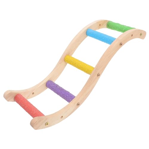 DRESSOOS Papagei Kletterleiter Papageienkäfig Spielzeug Papagei Holzleiter Klaue Schleifleiter Spielzeug Vogel Kletterleiter Papagei Kletterspielzeug Vogelkäfig Liefert Papageienspielzeug von DRESSOOS