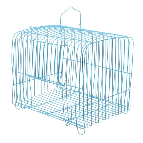 DRESSOOS Papageienkäfig vogelkäfig Birdcage Käfig mit guter Belüftung vogeltränke käfig Tragbarer Käfig Käfigkäfige für Vögel Sittichkäfig bequemer Papageienträger Stahldraht Sky-Blue von DRESSOOS