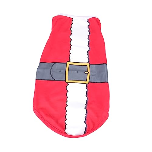 DRESSOOS Partykleidung Für Haustiere Weihnachtsmann-Outfit Für Hund Welpe Hundekleidung Weihnachtskostüm Für Hunde Hund Santa Anzug Kleines Hundeshirt Tank-top-Bluse Weihnachten Mantel Rot von DRESSOOS