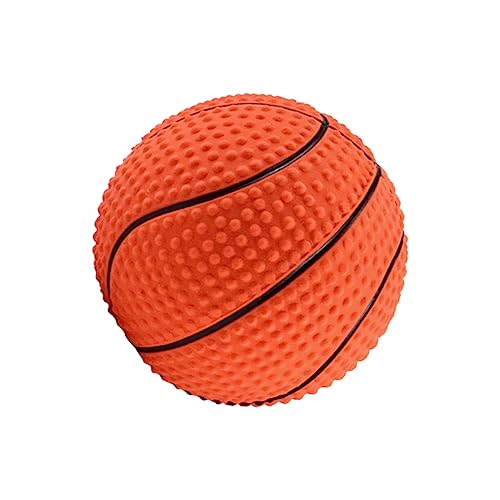 DRESSOOS Pet Basketball Spielzeug Hund Kaut Lustige Spielzeuge Quietschende Hundebälle Quietschendes Hundespielzeug Zahnreinigung Hundespielzeug Klein Beißspielzeug Tier Hündchen Emulsion von DRESSOOS