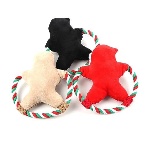 DRESSOOS Plüschtier Zum Kauen Für Hunde Robustes Hundespielzeug Santa Quietschendes Hundespielzeug Kein Gefülltes Plüschhundespielzeug Baby Quietschendes Spielzeug Haustier Hund Weihnachten von DRESSOOS