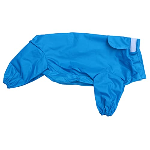 DRESSOOS Regenjacke Für Kleine Hunde Regenmantel Für Kleine Hunde Hunde Kapuzenpullover Für Kleine Hunde Reflektierender Welpen Regenmantel Blau von DRESSOOS