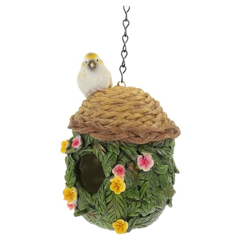 DRESSOOS Resin Vogel Nest Für Papageien Winterfestes Vogelhaus Für Garten & Hof Dekoratives Hänge Nest Aus Ideal Für Die Vogelzucht Und Brutpflege von DRESSOOS