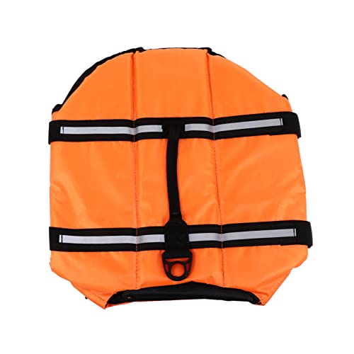 DRESSOOS Rettungsweste für Haustiere Heimtierbedarf Jagdjacken Hunde schwimmweste schwimmwesten für Hunde Haustier-Welpen-Schwimmweste Hund Sommer Schwimmweste Oxford-Stoff Orange von DRESSOOS