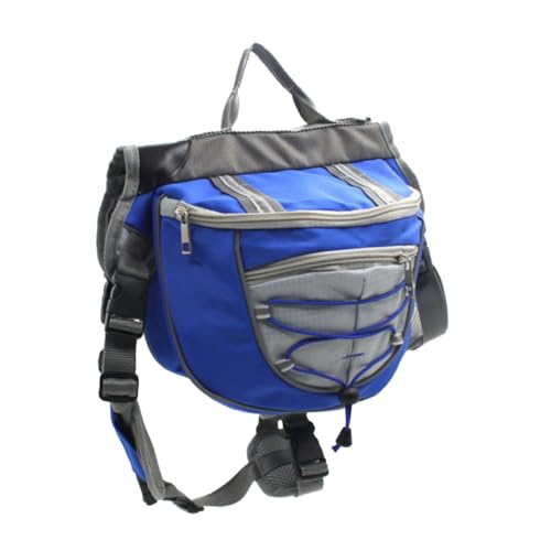 DRESSOOS Rucksack Für Haustier Rucksäcke Haustiergeschirr Große Campingtasche Für Hunde Satteltasche Für Hunde Großer Hunderucksack Kofferrucksack Für Die Reise Haustiertasche Blue von DRESSOOS