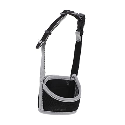 DRESSOOS Schnauze verhindern Maulkorb für Hunde Dackel Bulldoggen Atmungsaktiv hundepflege hundetraining Dog Accessories Hundemaulbedeckung Maulkorb für Welpen Hundemaulkorb Nylon Dark Grey von DRESSOOS