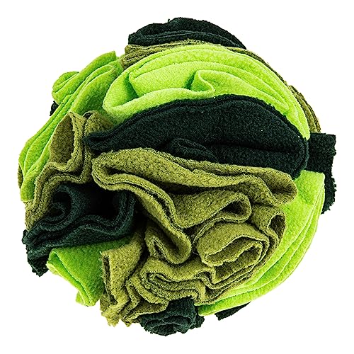 DRESSOOS Schnüffelball für Haustiere Hundespielzeug Untertasse kaut Spielzeughund Welpe Stock hundeintelligenz Dog Toy Heimtierbedarf Haustiere Polarfleece Dark Green von DRESSOOS