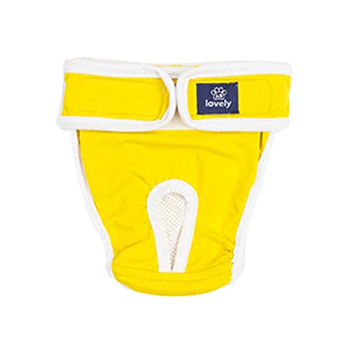 DRESSOOS Sicherheitshose für Haustiere Hundewindeln Hündchenhose Haustier sanitär Hygieneslips für Hunde hundehose aus Baumwolle Windeln für Hunde Hundephysiologische Hosen Yellow von DRESSOOS