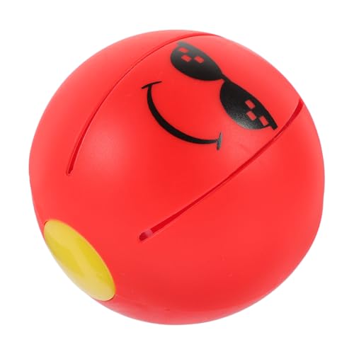 DRESSOOS Spielzeugball drücken Quietschendes Hundespielzeug Welpe Hundespielzeug-Untertasse Interactive Dog Toys Dog chew Toy Ballspielzeug für Haustiere Hunde Apportierball Plastik rot von DRESSOOS