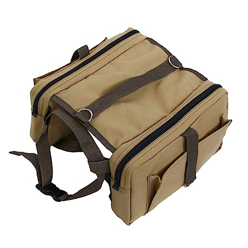 DRESSOOS Sportrucksack Für Hunde Und Welpen Tragbar Verstellbares Halsband Schnallenriemen Outdoor Leinenrucksack Für Reisen Camping Und Wandern Khaki Ideal Für Abenteuer Mit Ihrem von DRESSOOS