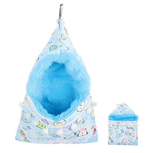 DRESSOOS Sugar Glider Schlafsack Aufhängende Chinchilla-hängematte Hängende Hamsterbetten Warmbetthaus Für Hamster Chinchilla-Winter Kleines Tier Baumwolle Schlafendes Nest Hamsterkäfig von DRESSOOS