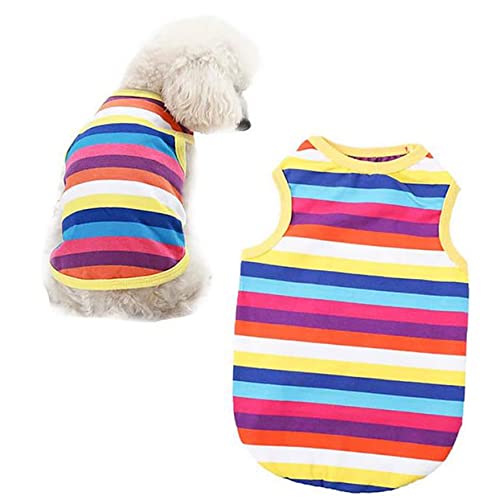 DRESSOOS pet Supplies haustierbedarf Hunde Pulli Hundebekleidung Hunde kostüme Tanktops Trachtenhemd Haustierweste Weste Hund Bunte Hundeweste Erdfarben Sommerkleid der Hund Shirt von DRESSOOS