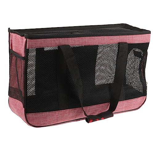 DRESSOOS Tasche Für Haustiere Aberfields Glocke Katzenkäfig Automatisch Hund Kratzbaum Futterspender Erweiterbar Träger Katzenwickel Tragbar Faltbar Zwinger Wurf Oxford-Stoff Rosa von DRESSOOS