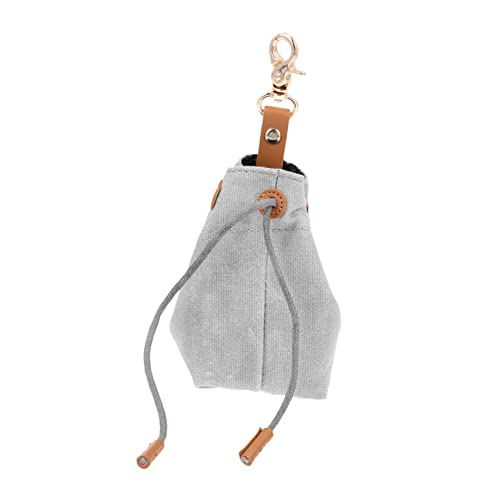 DRESSOOS Tragbarer Snackbeutel Aus Segeltuch Für Hunde Verschleißfester Futterbeutel Ideal Für Hundetraining Praktische Leckerli Tasche Mit Karabiner Für Unterwegs von DRESSOOS