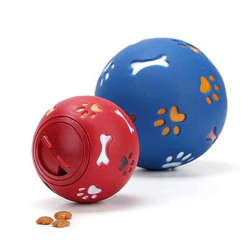 DRESSOOS Trainingsmaterial Hundespielzeugball Leckerli-Ball Für Hunde Hundespielzeug Interaktiv Hundezahnbürstenspielzeug Leckerli Abgebendes Hundespielzeug Leckerliball Für Hunde Blue von DRESSOOS