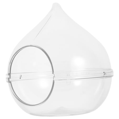 DRESSOOS Transparente Hamster Badewanne Kleintiere Toiletten Badebehälter Käfig Zubehör Waschbar Ideal Für Meerschweinchenkäfige 1 Stück von DRESSOOS