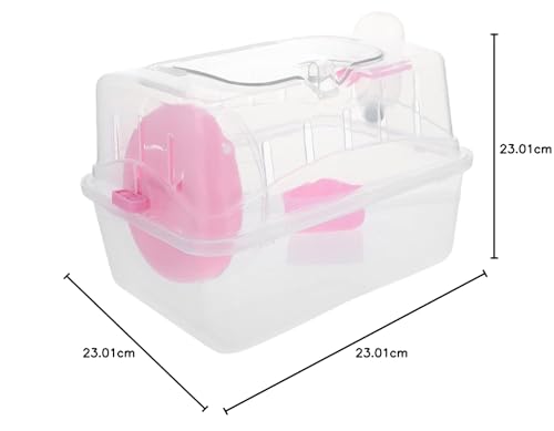 DRESSOOS Transportbox für Kleintiere, Außenkäfig für Hamster, Reisegriff, Kunststoff, vollständig transparent von DRESSOOS