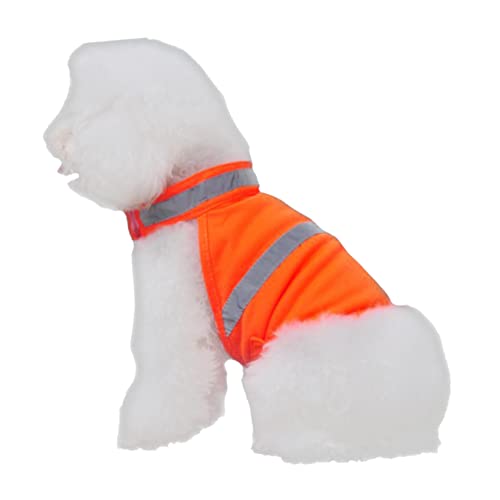 DRESSOOS Verstellbare Sicherheitsweste Reflektierendes Sicherheitsgeschirr Für Haustiere Kühlweste Hund Reflektierendes Haustier Autositz Für Hunde Leine Frontclip Für Hunde Bausatz Orange von DRESSOOS