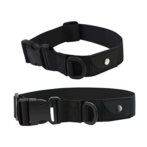 DRESSOOS Verstellbares Hundehalsband 2 Stück Anti Verlust Und Haustier Ortung Für Den Außenbereich Robustes Design Schwarz von DRESSOOS